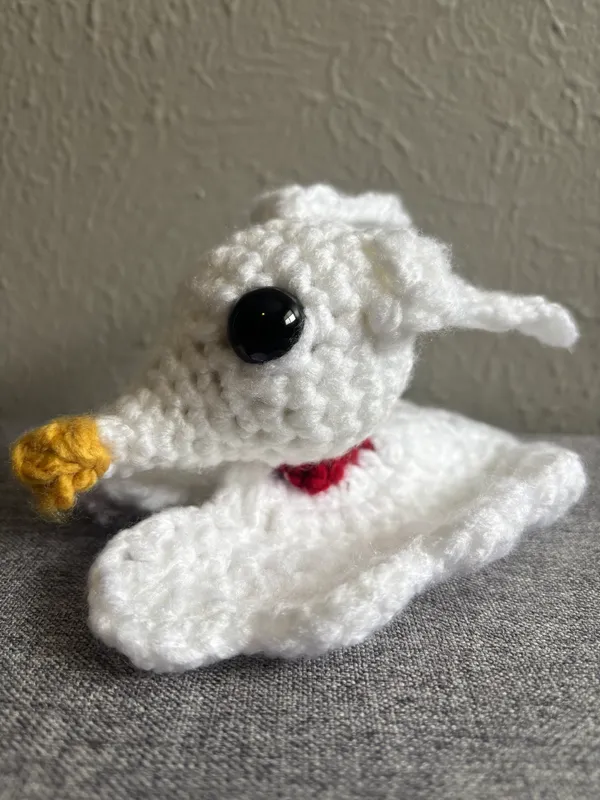Zero the Ghost Dog Amigurumi